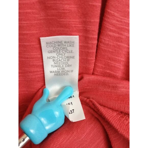 J Jill Shirt Womens Small Coral Pima Scoop-Neck Elliptical Tunic Casual Pullover - Picture 5 of 5